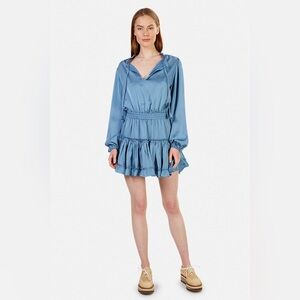 Misa Los Angeles Lorena Dress in Denim Steel